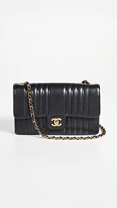 Pre-owned Chanel Vertical 10 Flap Bag" In Black