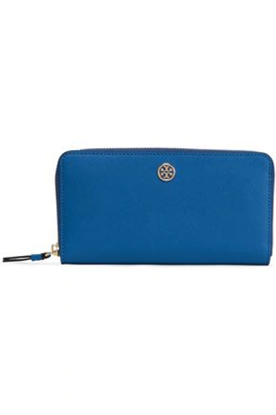 Tory Burch Woman Textured-leather Wallet Royal Blue