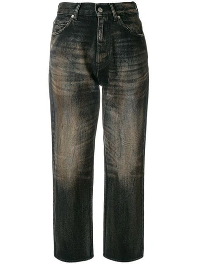 Golden Goose Komo Cropped High Waist Jeans In Black