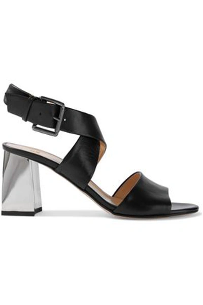 Iris & Ink Vienna Leather Sandals In Black