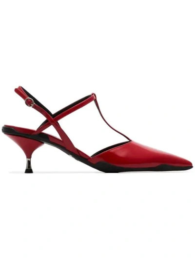 Prada '55' Slingback-pumps In Red