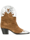 Paris Texas Cuban Heel Boots In Brown