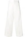 Alexander Mcqueen Wide Leg Trousers In White