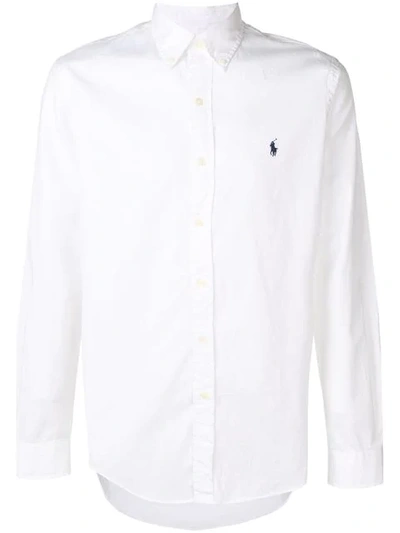 Polo Ralph Lauren Button Down Logo Shirt In White