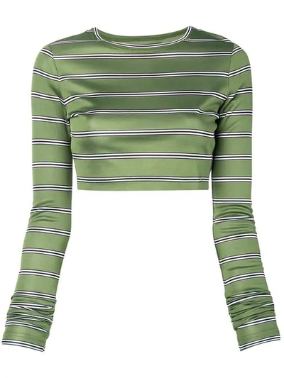 Marc Jacobs Longsleeved Cropped Jumper In Green