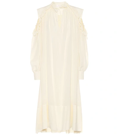 Chloé Silk Georgette Dress In White