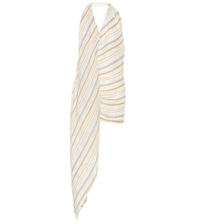 Jacquemus La Robe Spezia Striped Minidress In Beige