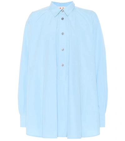 Marni Cotton Shirt In Blue