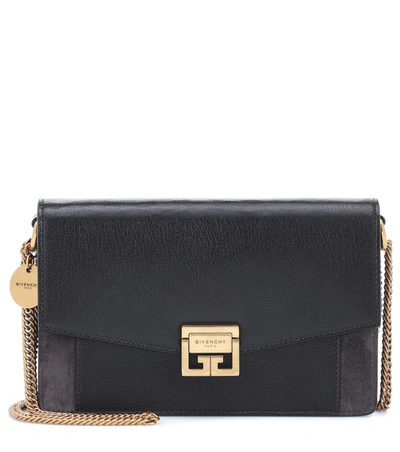 Givenchy Mini Leather Gv3 Crossbody Bag In Black