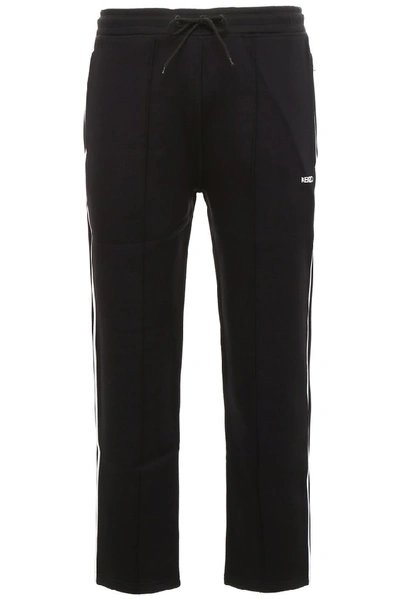 Kenzo Logo Print Sweat Pants In Black