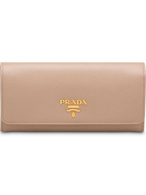 Prada Leather Wallet In Pink | ModeSens