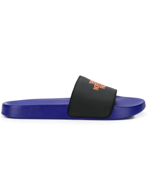 north face sliders black