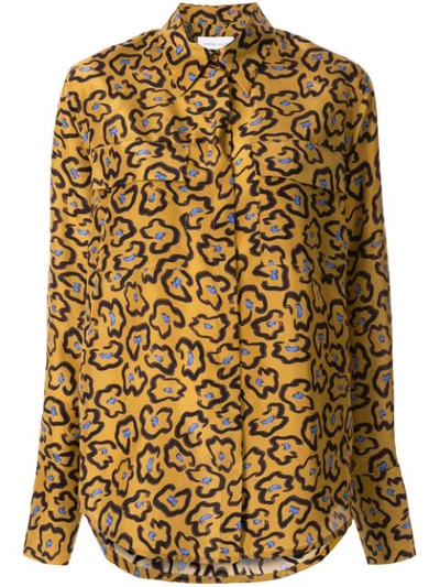 Christian Wijnants Oversized Printed Shirt In Brown