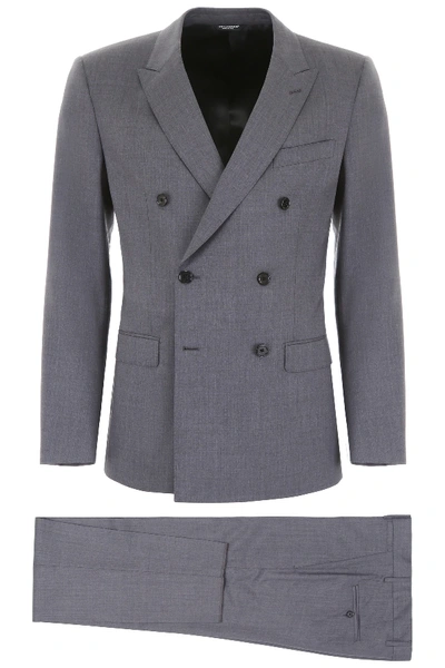 Dolce & Gabbana Wool And Silk Suit In Grey