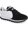 Nike Pre-love O.x. Suede Sneakers With Holograph Swoosh In Black/ White/ White