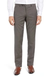 Ted Baker Jerome Flat Front Solid Wool Dress Pants In Brown