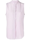 Equipment Charlee Silk Crepe De Chine Top In Lavender