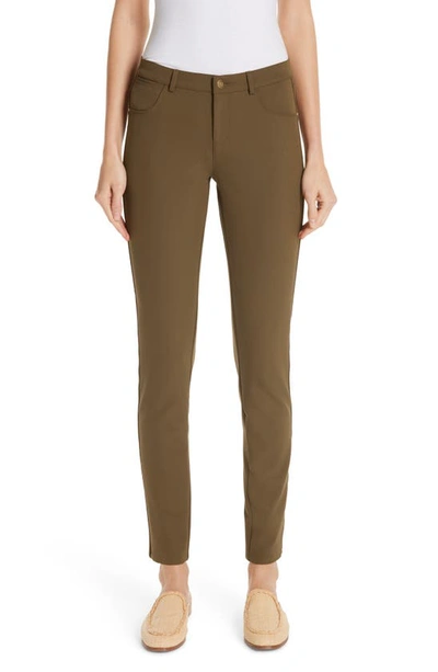 Lafayette 148 New York Mercer Acclaimed Stretch Skinny Trousers In Nougat