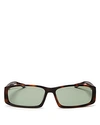 Balenciaga Women's Rectangular Sunglasses, 60mm In Havana/green