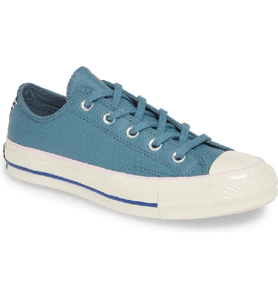 Converse Chuck Taylor All Star Chuck 70 Ox Leather Sneaker In Teal/ Pink Foam/ Egret