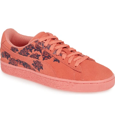 Puma Suede Tol Graphic Sneaker In Shell Pink