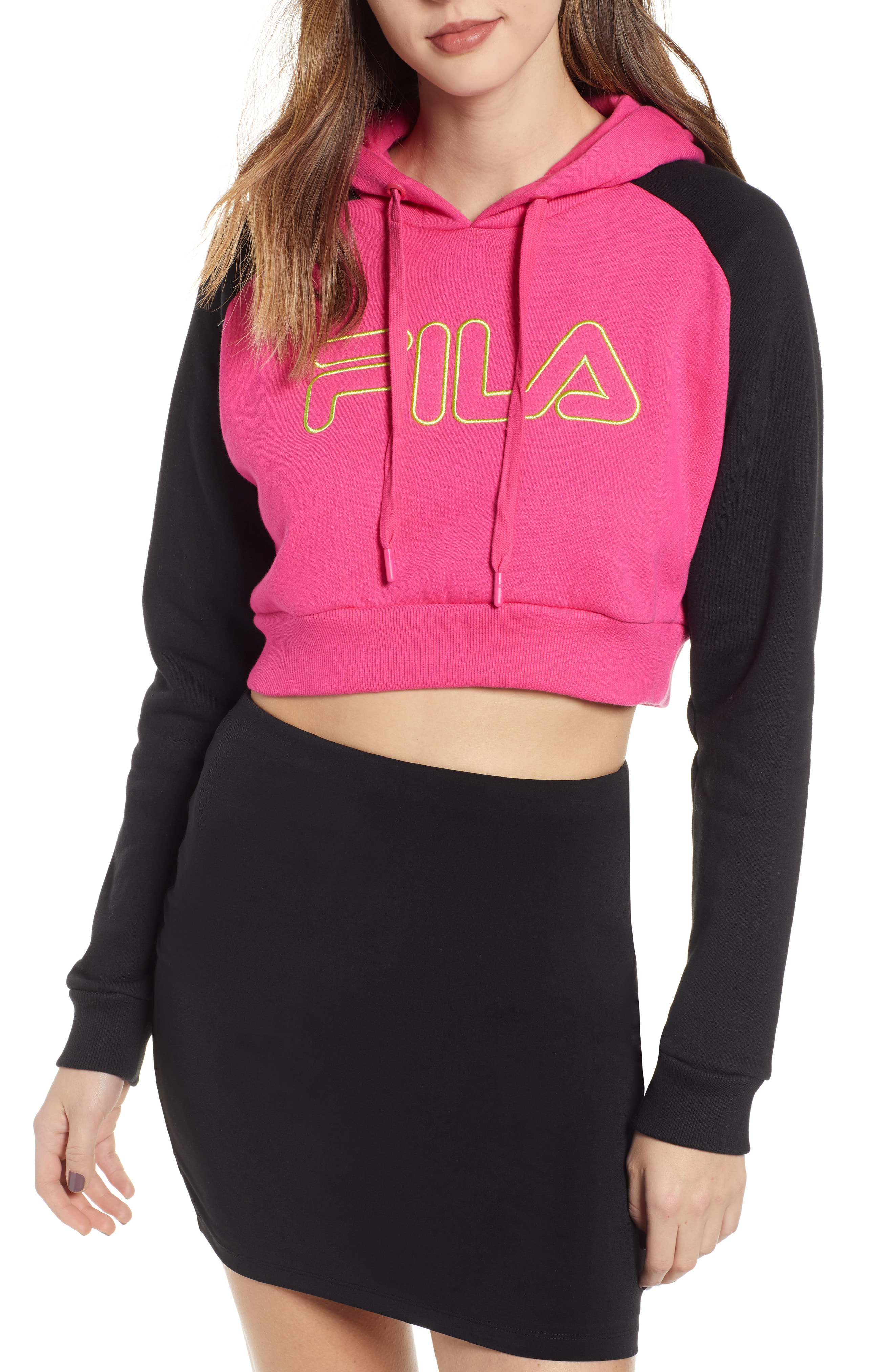 pink fila crop top