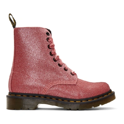 Dr. Martens' 1460 Pascal Glitter Boot In Pink