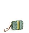 Tory Burch Gemini Link Canvas Wristlet In Arugula Gemini Link