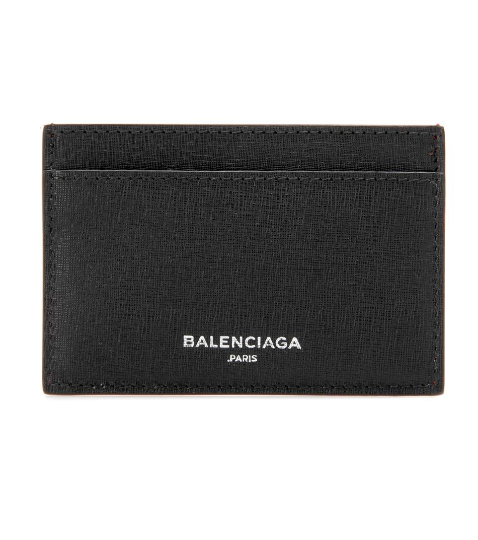 Balenciaga Leather Card Holder In Eoir | ModeSens