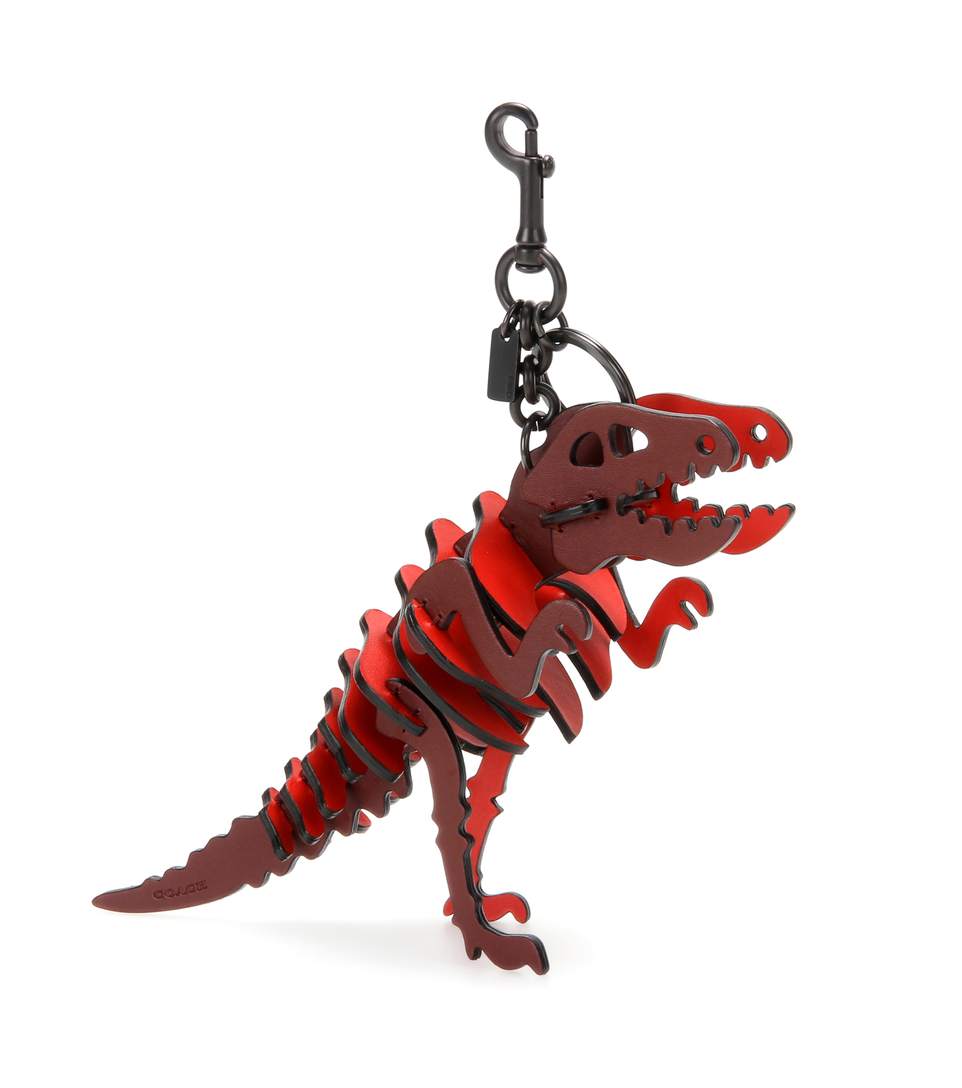 Coach Dinosaur Leather Keychain | ModeSens