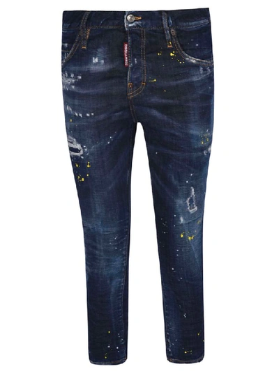 Dsquared2 Cool Girl Cropped Jeans In Blue