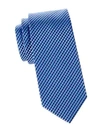 Eton Micro Circle Silk Tie In Blue