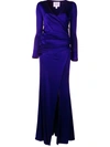 Galvan Long Allegra Dress - Blue