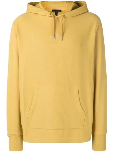 Belstaff Logo Embroidered Hoodie In Yellow