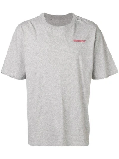 Ben Taverniti Unravel Project Distressed Crew Neck T-shirt In Grey