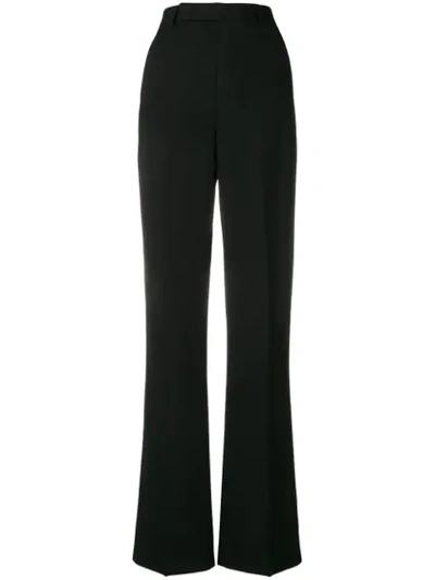 Rick Owens High Waisted Trousers In Black