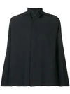 Issey Miyake Tailored Tuxedo Style Shirt In Black
