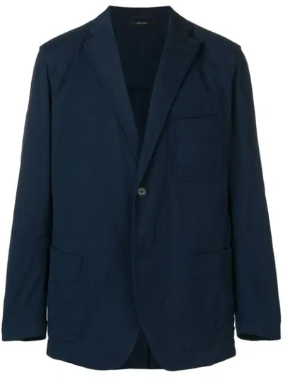 Issey Miyake Tailored Blazer Jacket In Blue