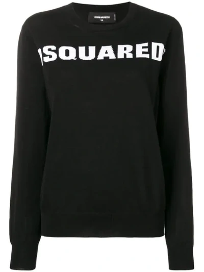 Dsquared2 Logo Print Sweatshirt In Black