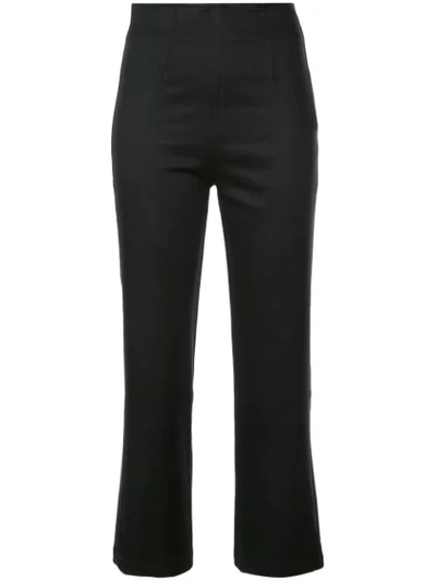 Reformation Marlon Cropped Trousers In Black