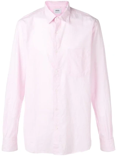 Aspesi Chest Pocket Shirt In Pink