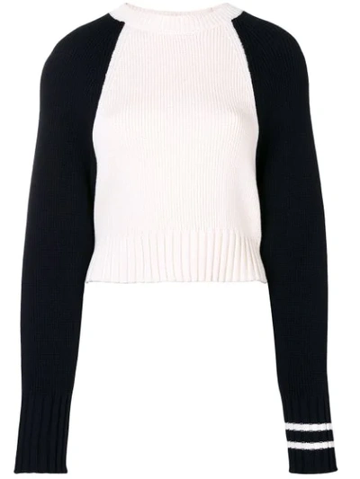 Mrz Two-tone Jumper In White