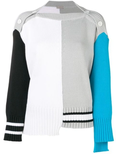 Mrz Colour Block Jumper In White