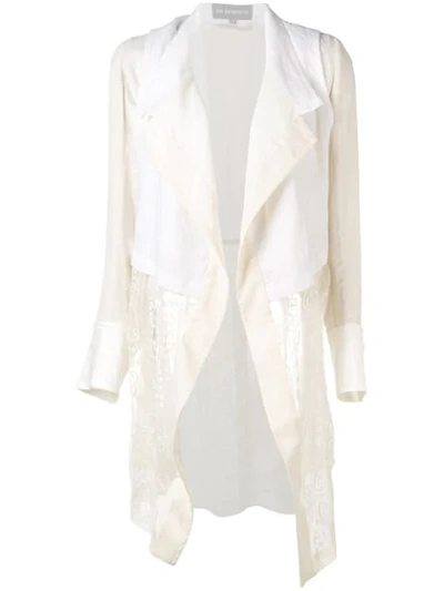 Ann Demeulemeester Lace Layered Jacket In White