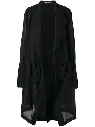 Ann Demeulemeester Asymmetric Hem Jacket In Black