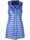 Herno Hooded Padded Gilet In Blue