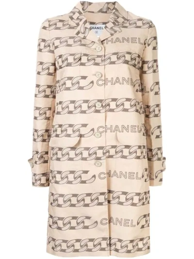 Pre-owned Chanel 2001 Patterned Jacket In Neutrals