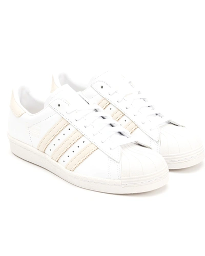 Adidas Originals Superstar 80s Leather Sneakers In White - Nude | ModeSens
