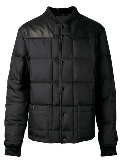 Lanvin Quilted Waxed Jacket In Black