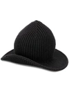 Ami Alexandre Mattiussi Rib-knitted Bucket Hat In Black